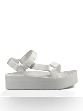 Teva White Platform Sandal with Adjustable Straps - size 10